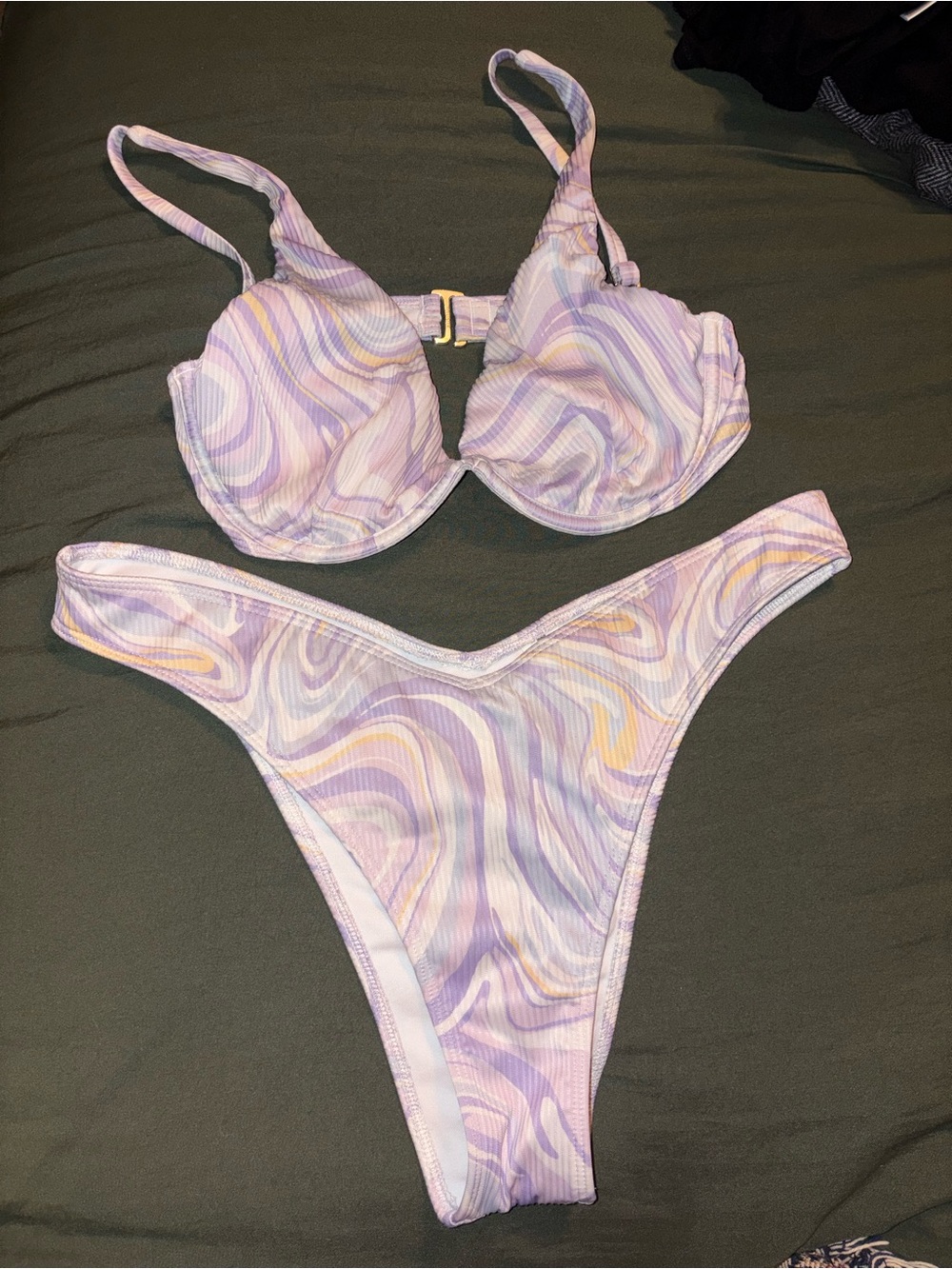 Hollister Lavender Tie-Dye Bikini Top